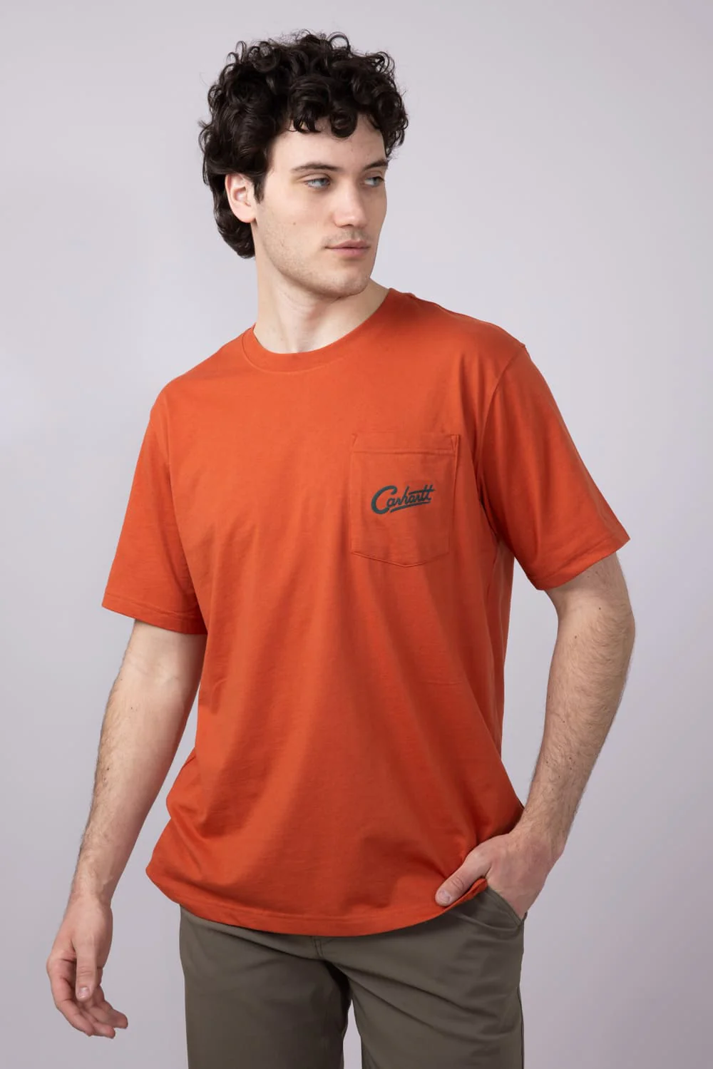 Carhartt Relaxed Fit Lightweight Camp Graphic T-Shirt for Men in Red | 106777-RB5-RED - Image 5