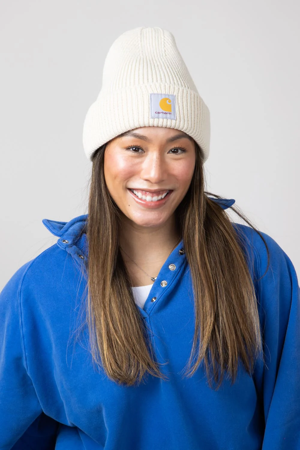 Carhartt Rib Knit Beanie in Oat Milk | 105560-A16 - Image 4