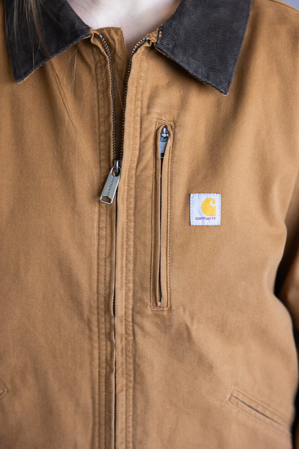 Carhartt Rugged Flex Canvas Detroit Jacket for Women in Carhartt Brown  | 106208-BRN - Image 2
