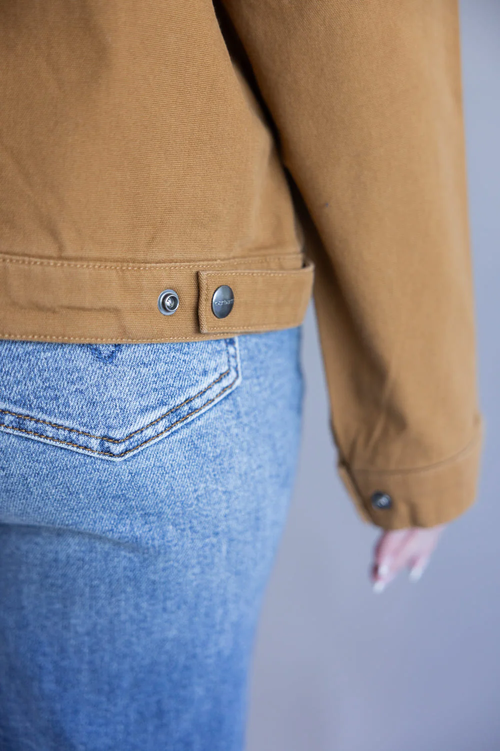 Carhartt Rugged Flex Canvas Detroit Jacket for Women in Carhartt Brown  | 106208-BRN - Image 4