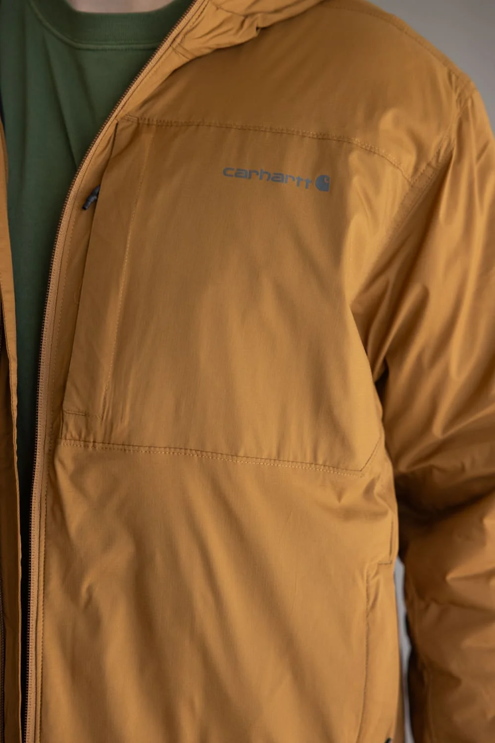 Carhartt Rugged Flex Relaxed Fit Lightweight Stretch Insulated Jacket for Men in Brown | 106981-BRN BROWN - Image 3