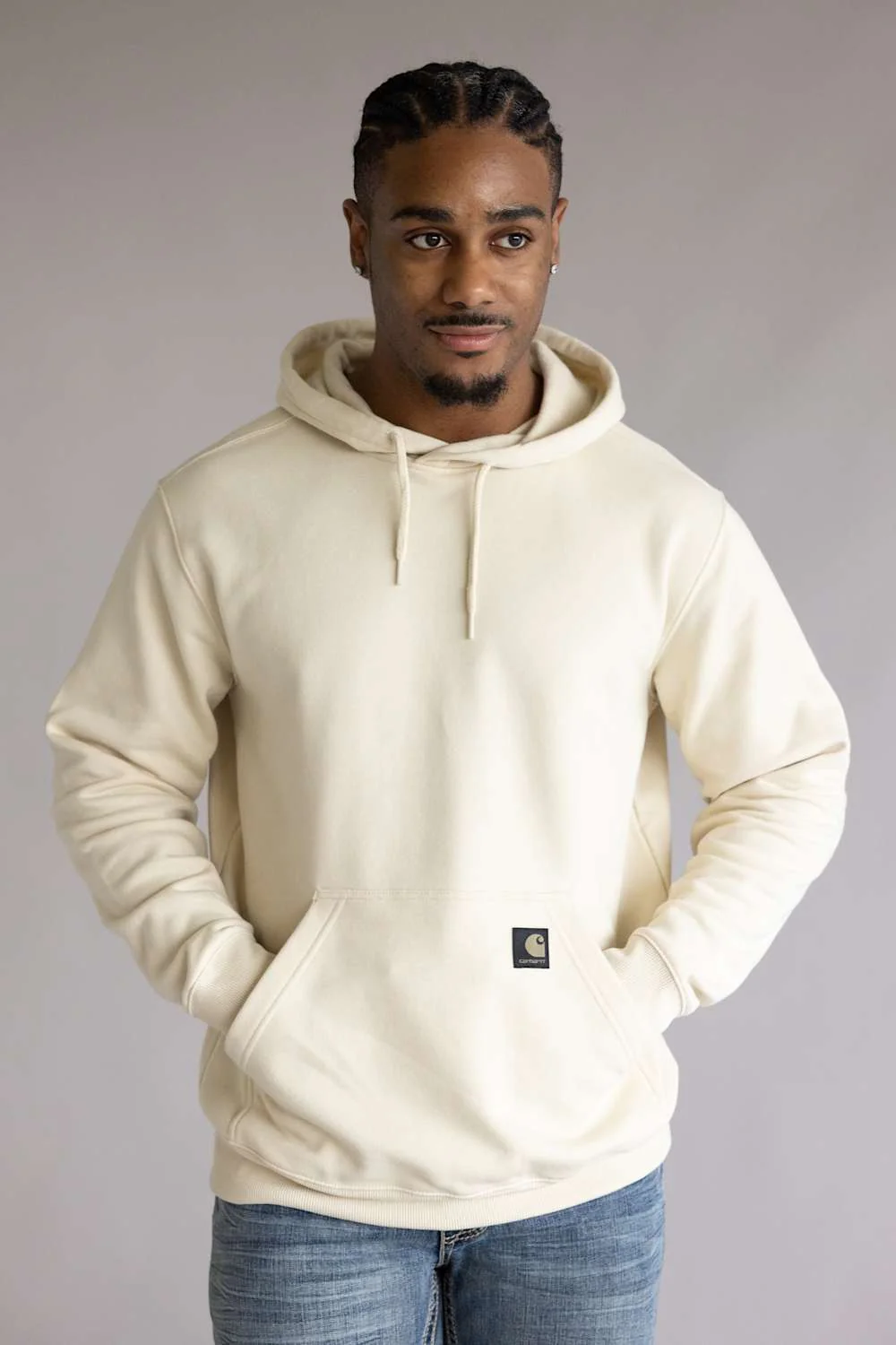 Carhartt Sawyer Camo Hoodie for Men in Oatmilk | 107461-A16-OATMILK - Image 2