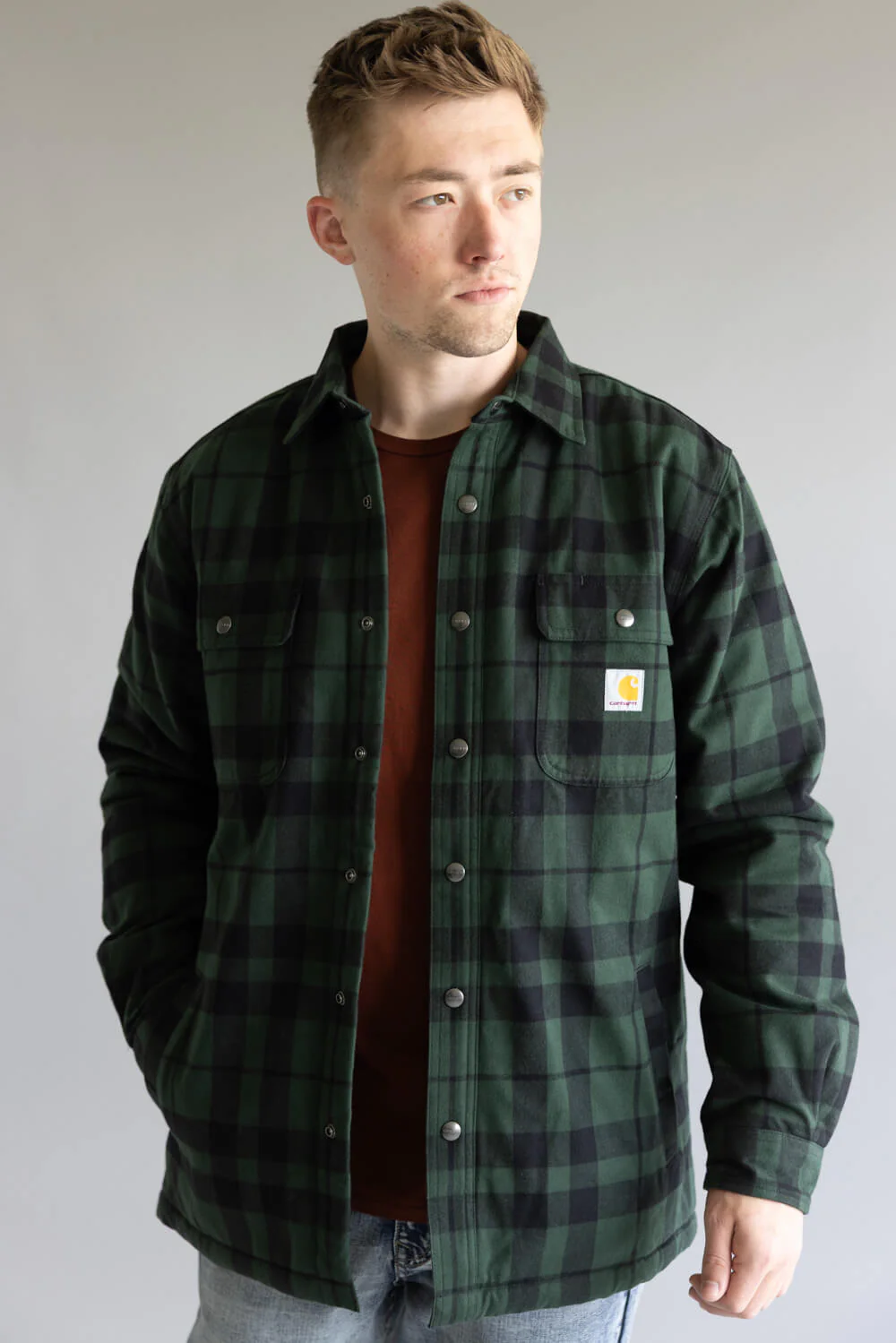 Carhartt Sherpa Lined Flannel Shirt for Men - Image 2