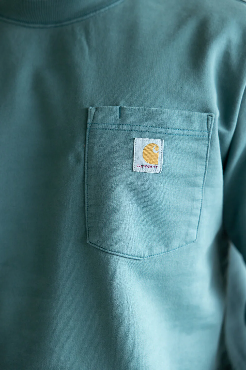Carhartt Terry Crewneck Sweatshirt for Men in Greenstone | 106853-GM1 - Image 3