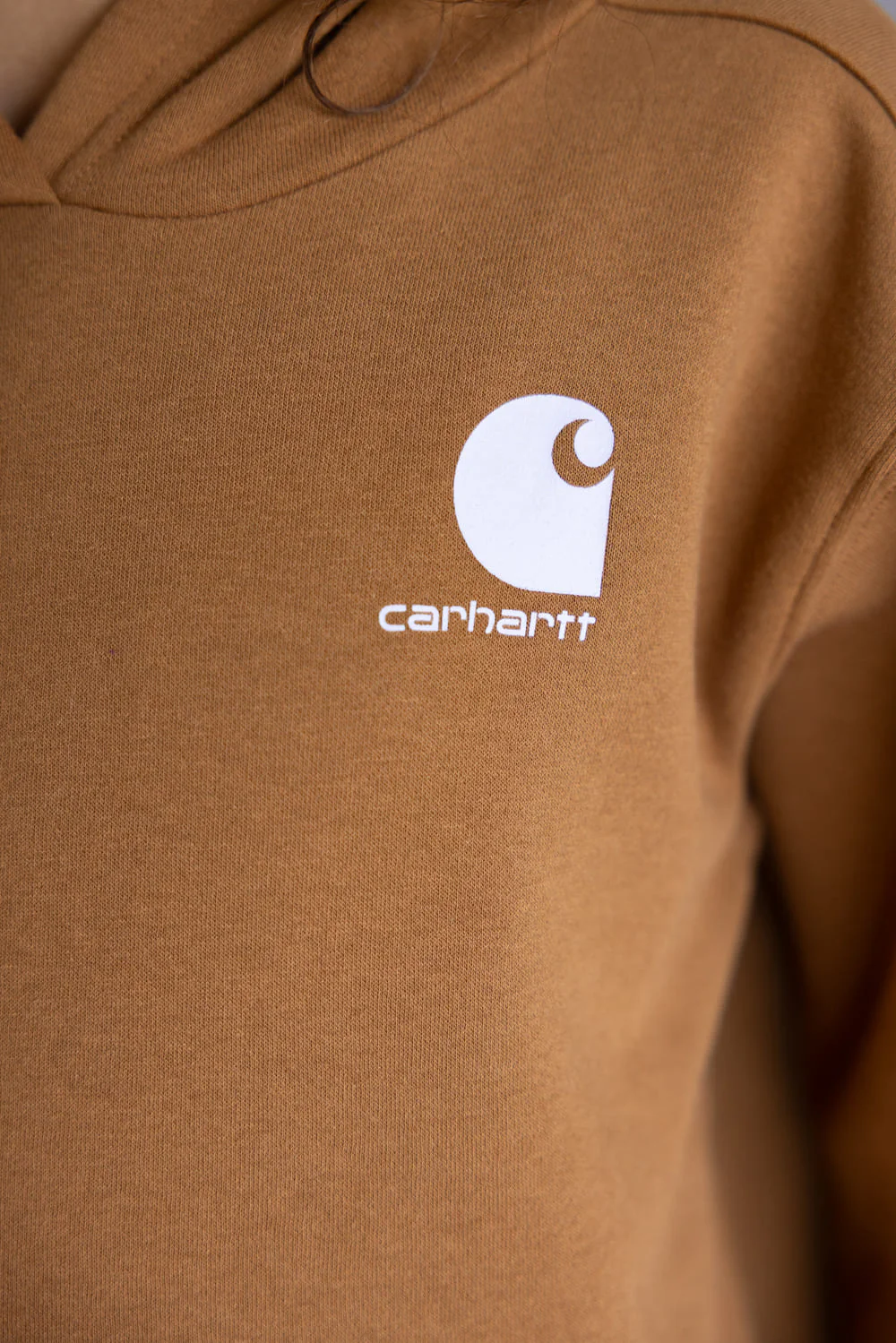 Carhartt Youth Classic Pullover Hoodie for Girls in Carhartt Brown | CA7131-D15-BROWN - Image 5