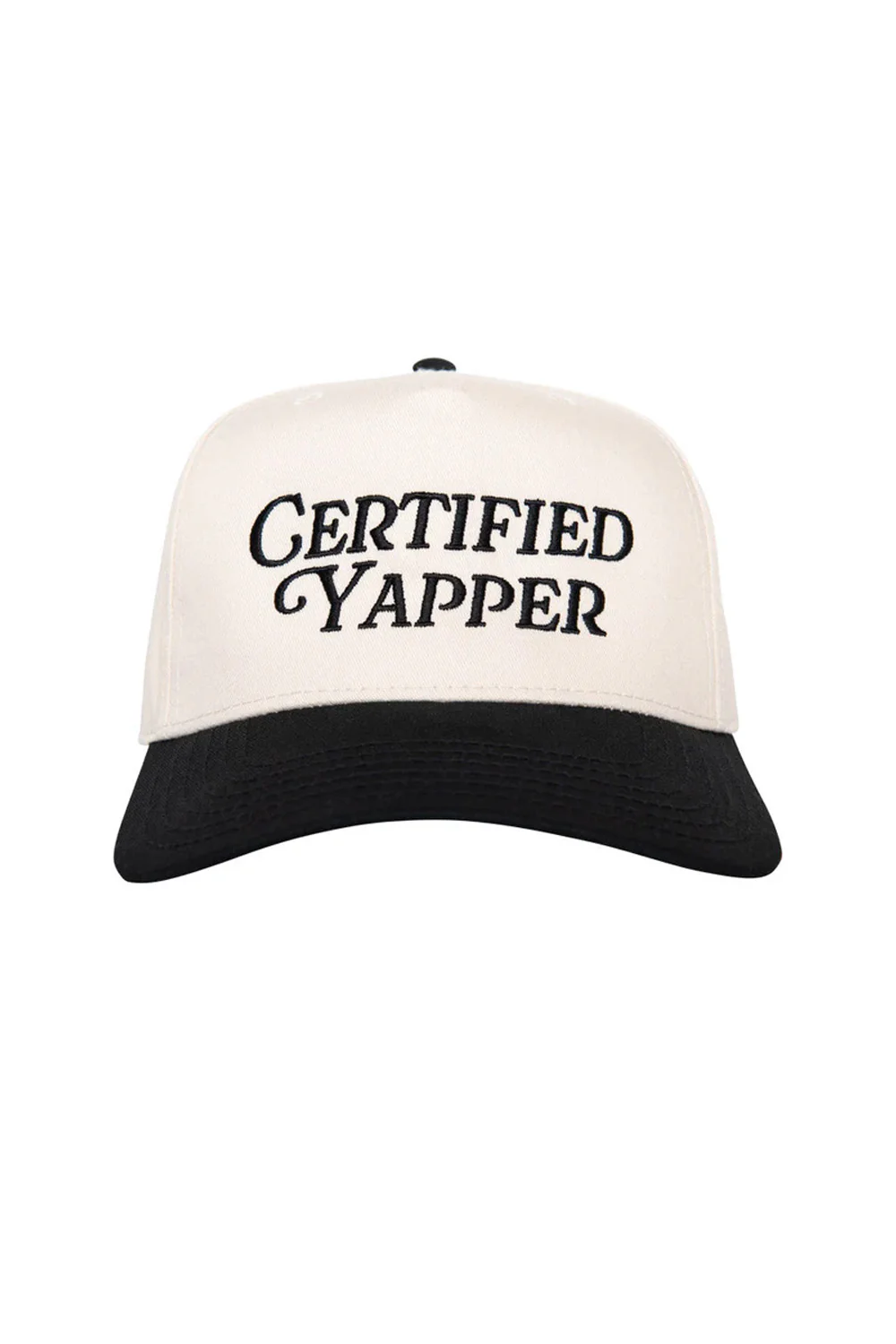 Certified Yapper Trucker Hat for Women in Black/Tan | KDC-BC-1128-BLK-TAN - Image 2