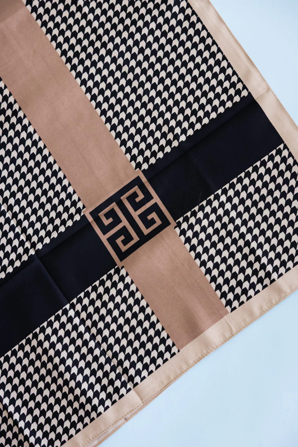 Chevron Scarf for Women in Brown | BLQS070BRN - Image 2