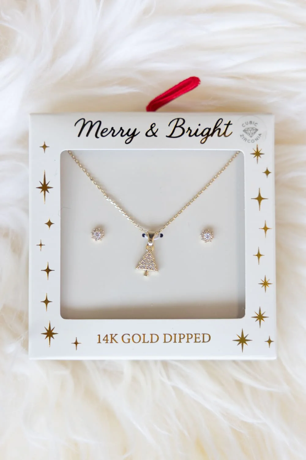 Christmas Tree Box Set for Women in Gold | SJS390008GLD - Image 2