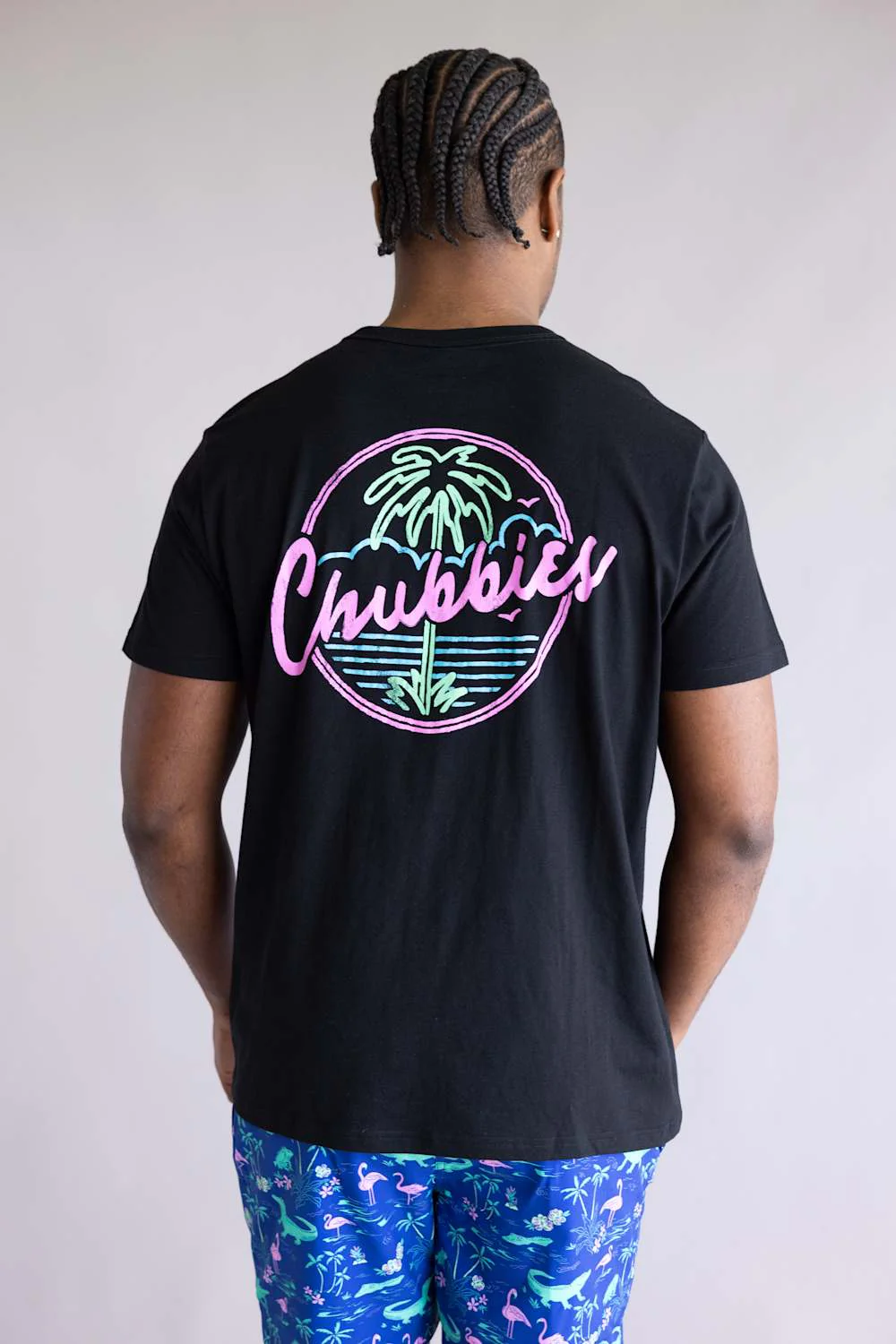 Chubbies The Night Never Sleeps T-shirt for Men in Black | 502261-31 BLACK - Image 4