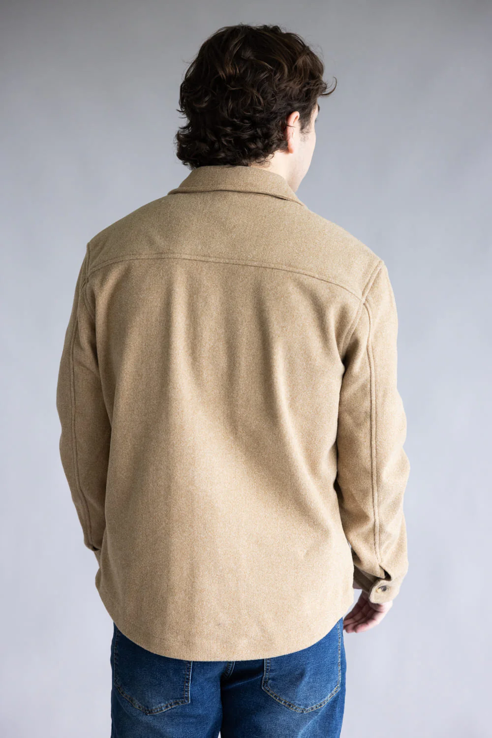 Civil Society Durbin Jacket for Men in Heather Khaki | MCSH-3017-HTHRKHAKI - Image 3