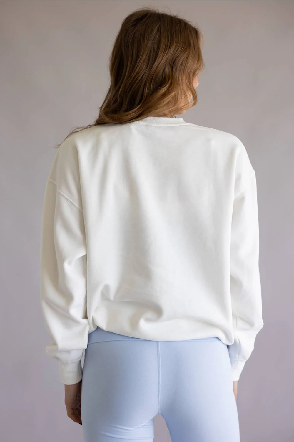 Coastal Fleece Sweatshirt for Women in White | GT411-IVORY - Image 2