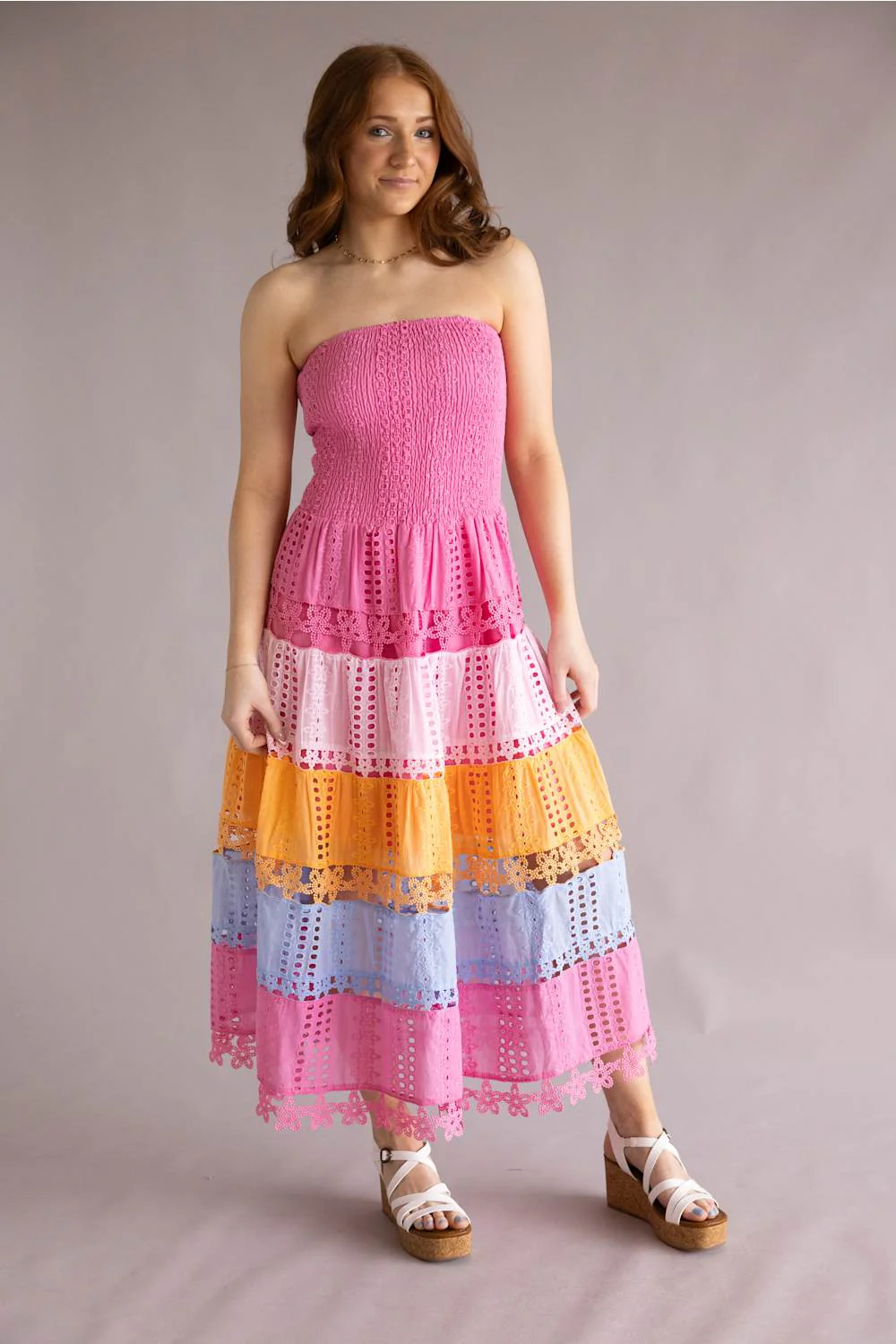 Strut & Bolt Eyelet Lace Strapless Dress for Women - Image 7