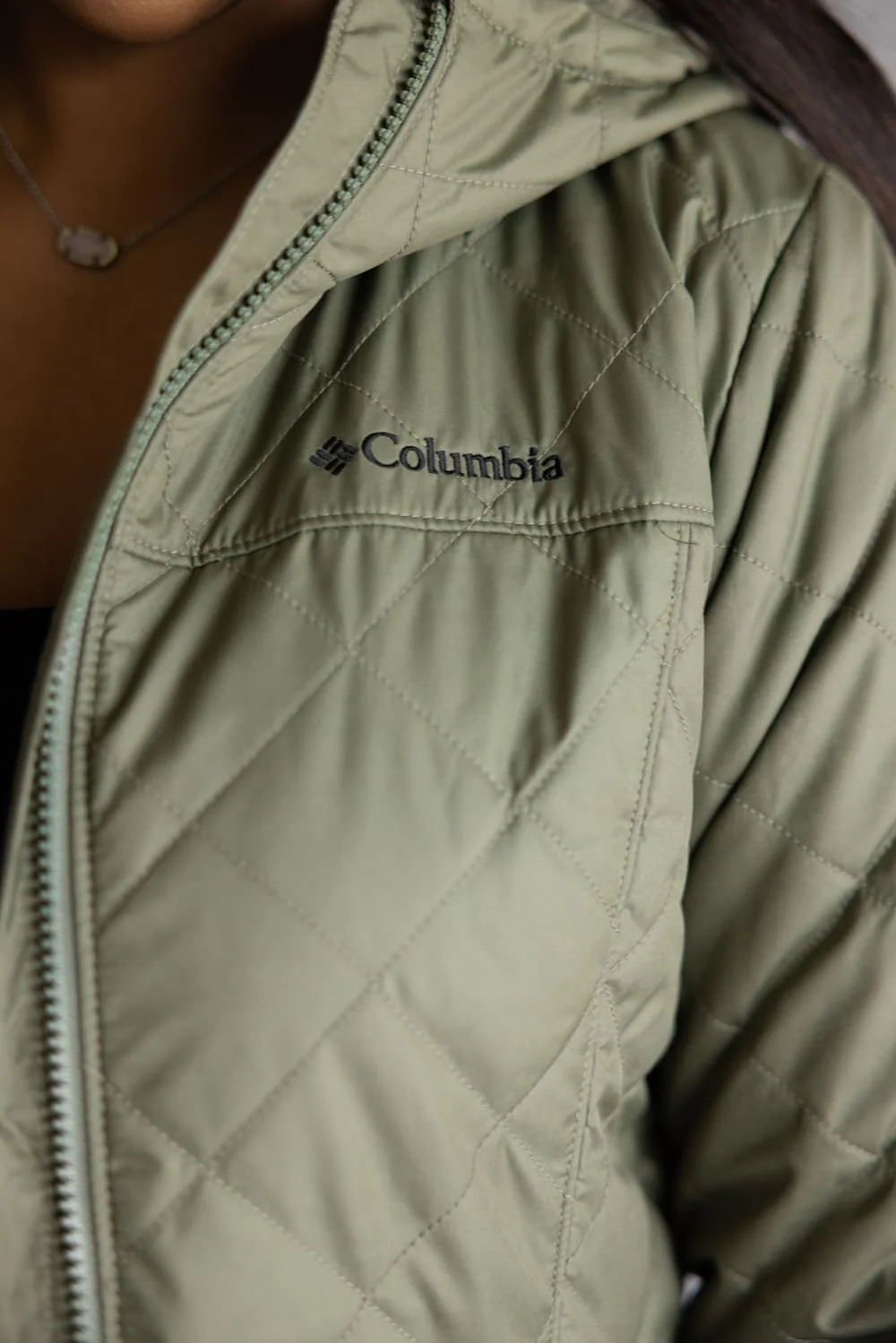 Columbia Copper Crest II Hooded Jacket for Women in Green | 2086611-397 - Image 3
