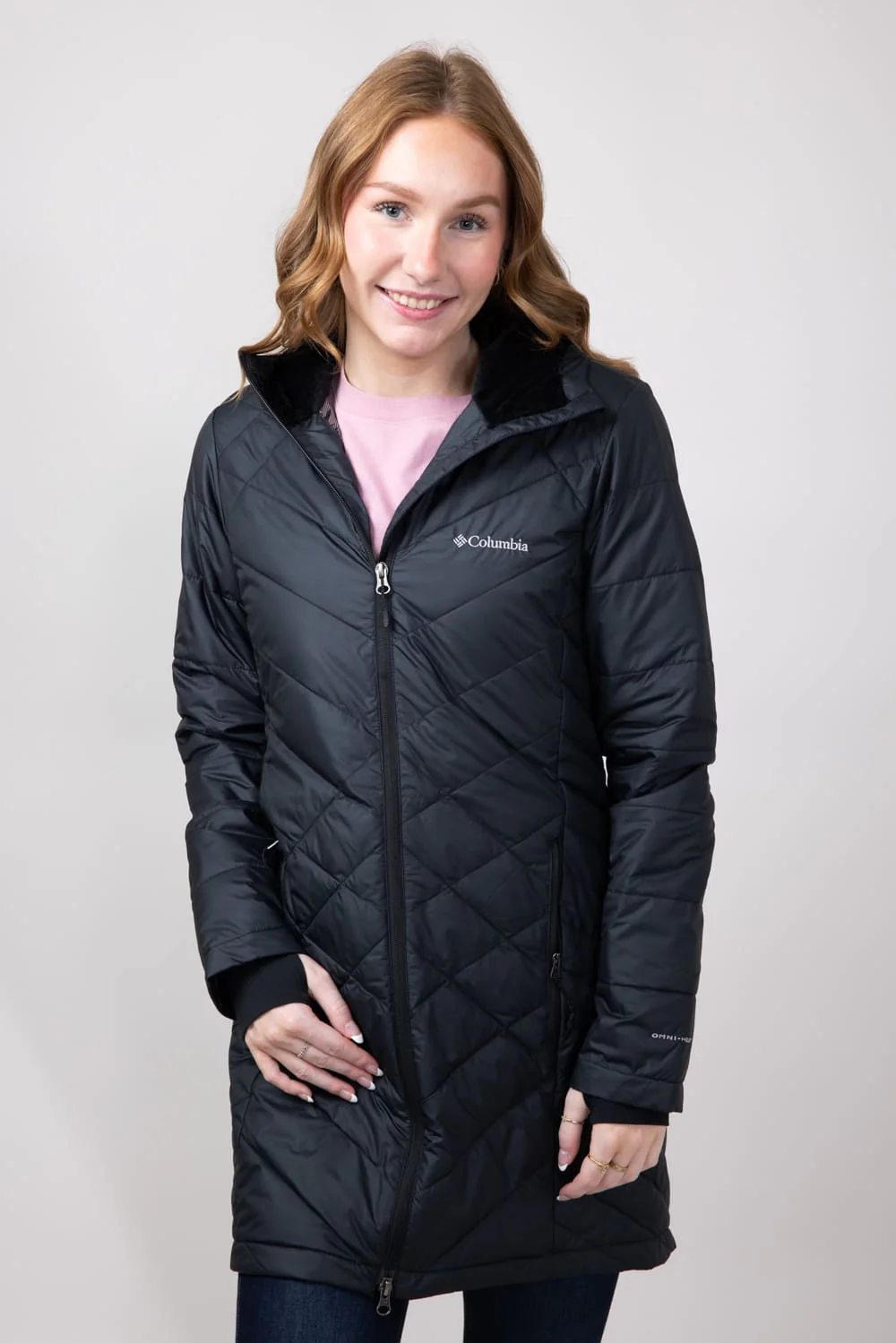 Columbia Heavenly Long Hooded Jacket for Women in Black | 1738161-012 - Image 5