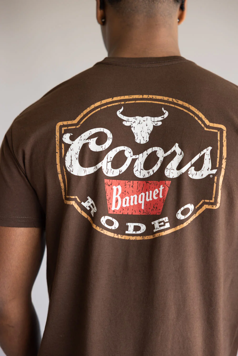 Coors Rodeo Steer Head T-Shirt for Men in Brown | 47-331-123-BROWN - Image 3