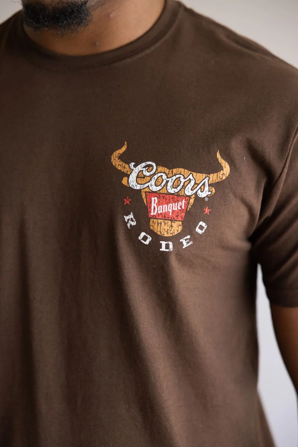Coors Rodeo Steer Head T-Shirt for Men in Brown | 47-331-123-BROWN - Image 4
