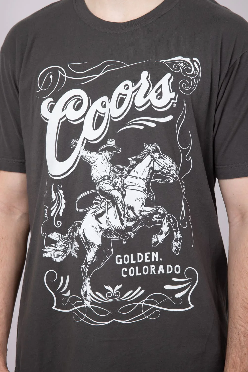 Coors Saddle Rodeo T-Shirt for Men in Grey | 17642-801 - Image 4