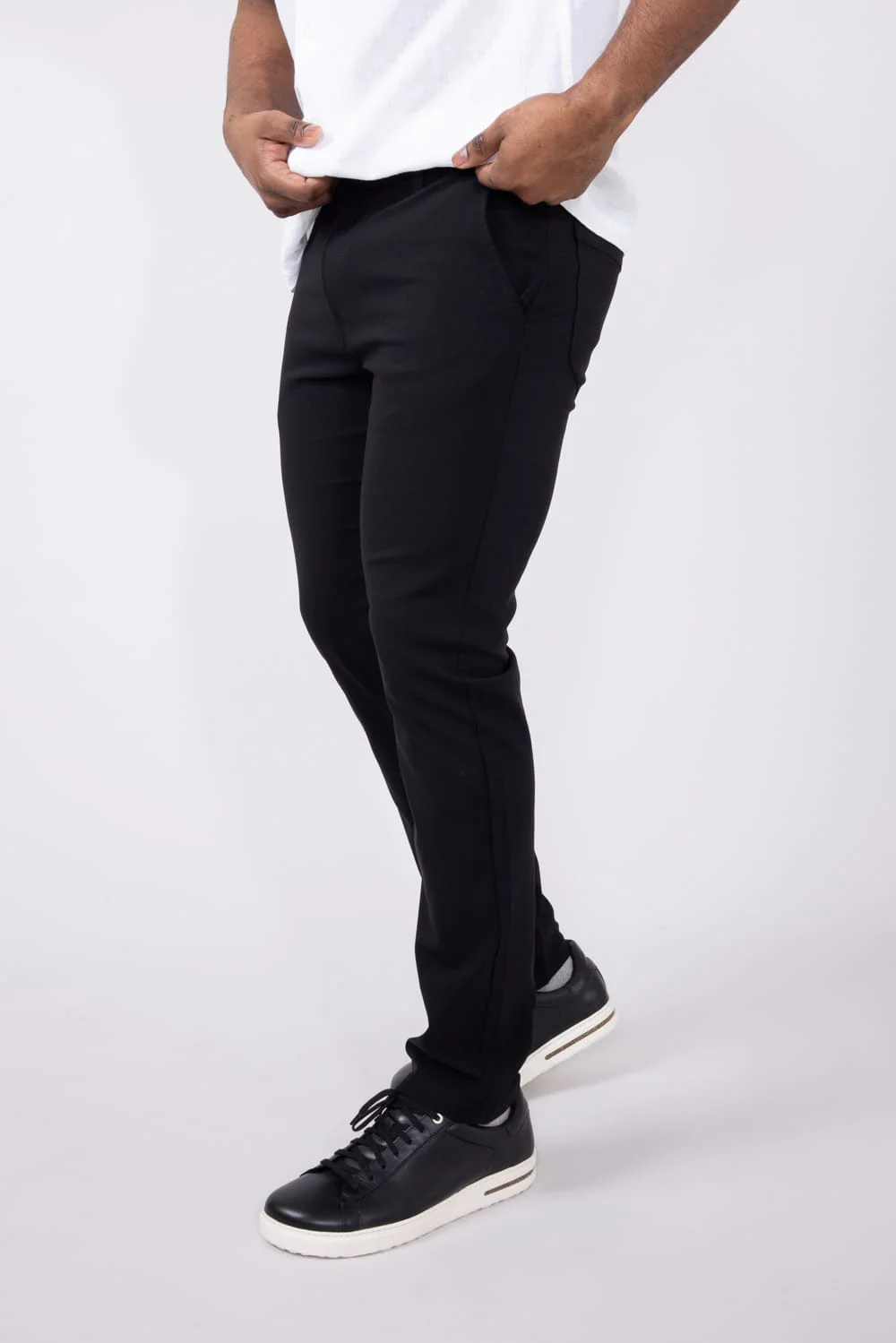 Copper & Oak Faille 5 Pocket Pants for Men in Black | K5S901-004-BLK - Image 4