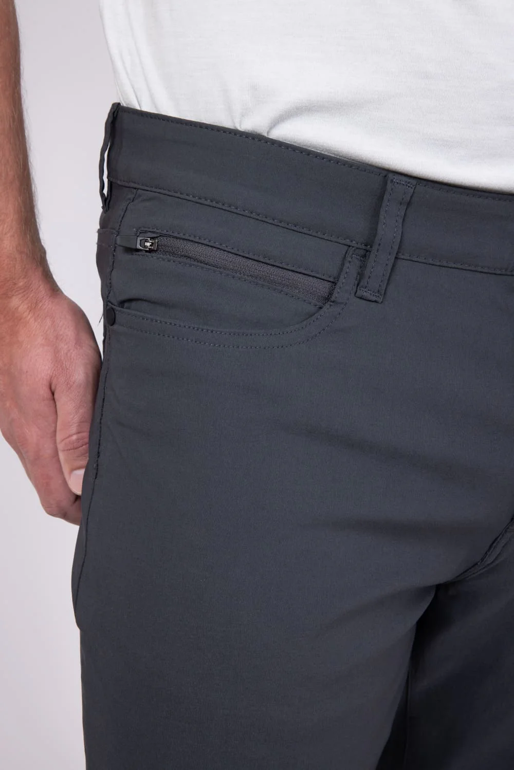 Copper & Oak Faille 5 Pocket Pants for Men in Iron | K5S901-066-IRON - Image 3