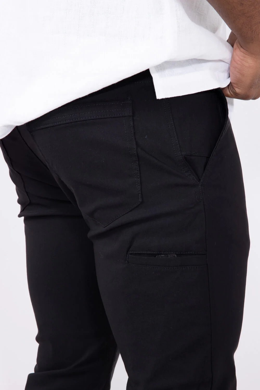 Copper & Oak Faille Utility Pants for Men in Black | W5S800-004-BLK - Image 3