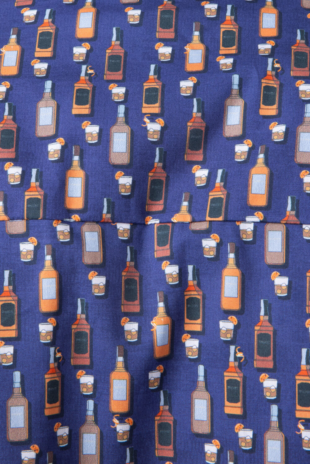 Cotton Button Down Whiskey Shirt for Men in Navy | FW2289-NAVY - Image 3
