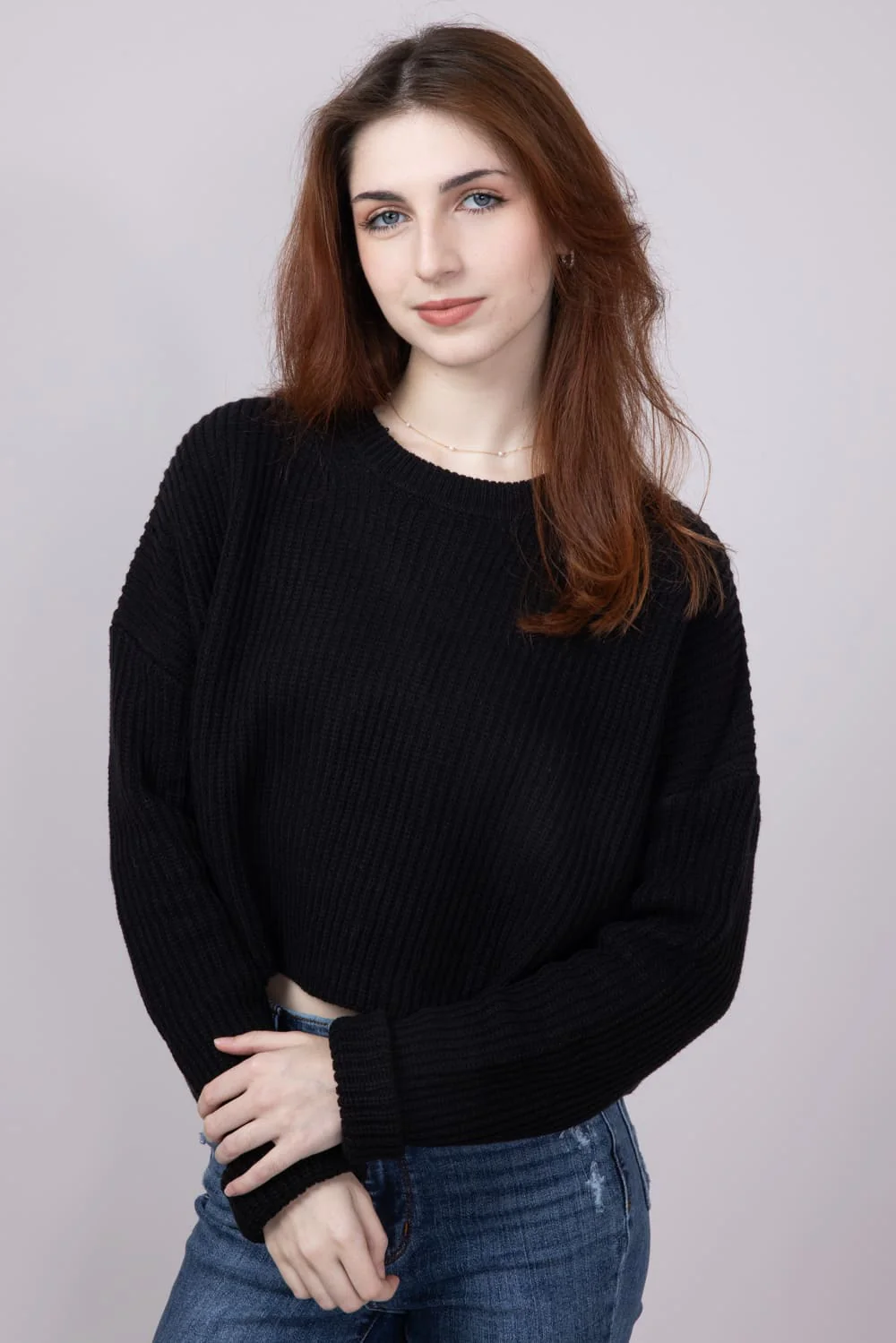 Cropped Ribbed Sweater for Women - Image 2