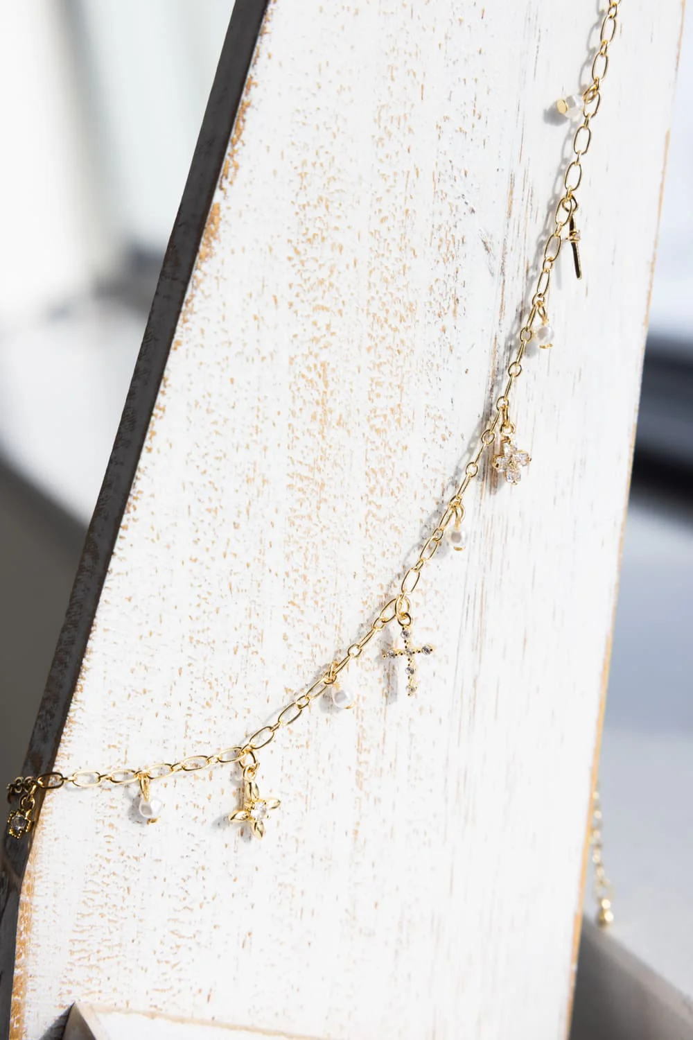 Cross Necklace for Women in Gold | NNA305GDCRY - Image 2