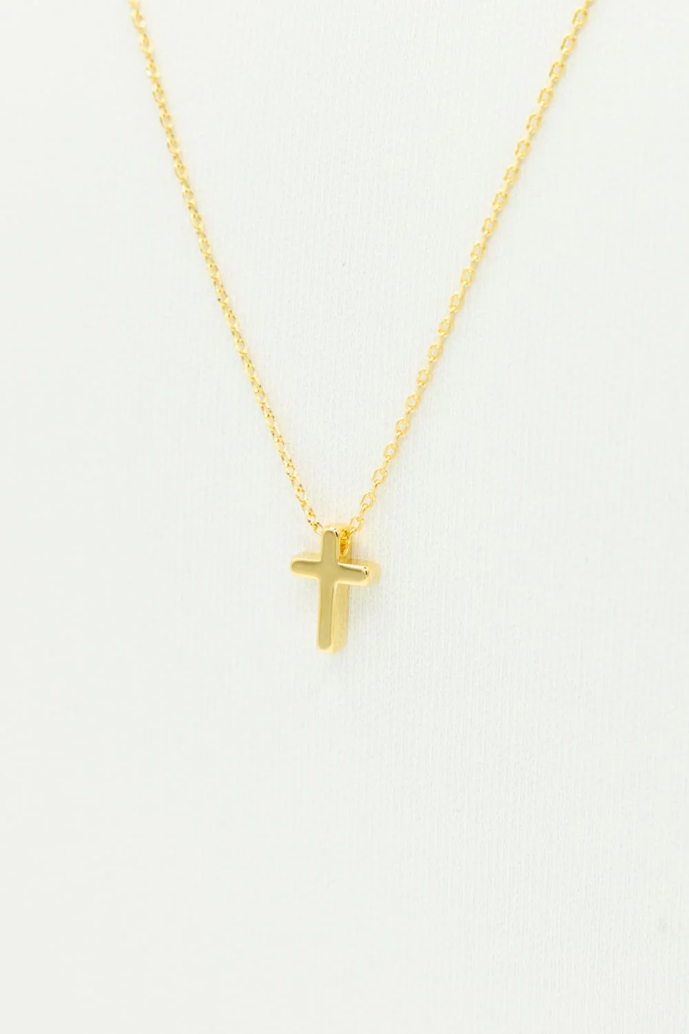 Dainty Cross Necklace in Gold | BJNA067 GD - Image 2