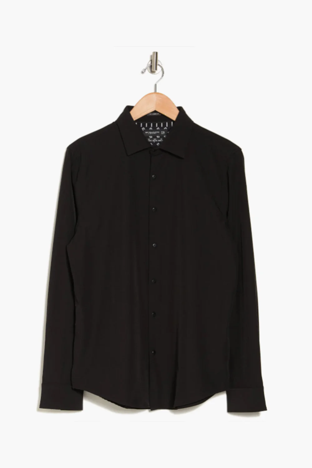 Denim & Flower Dressy Tech Stretch Shirt for Men in Black | CTL-9861-BLK - Image 3