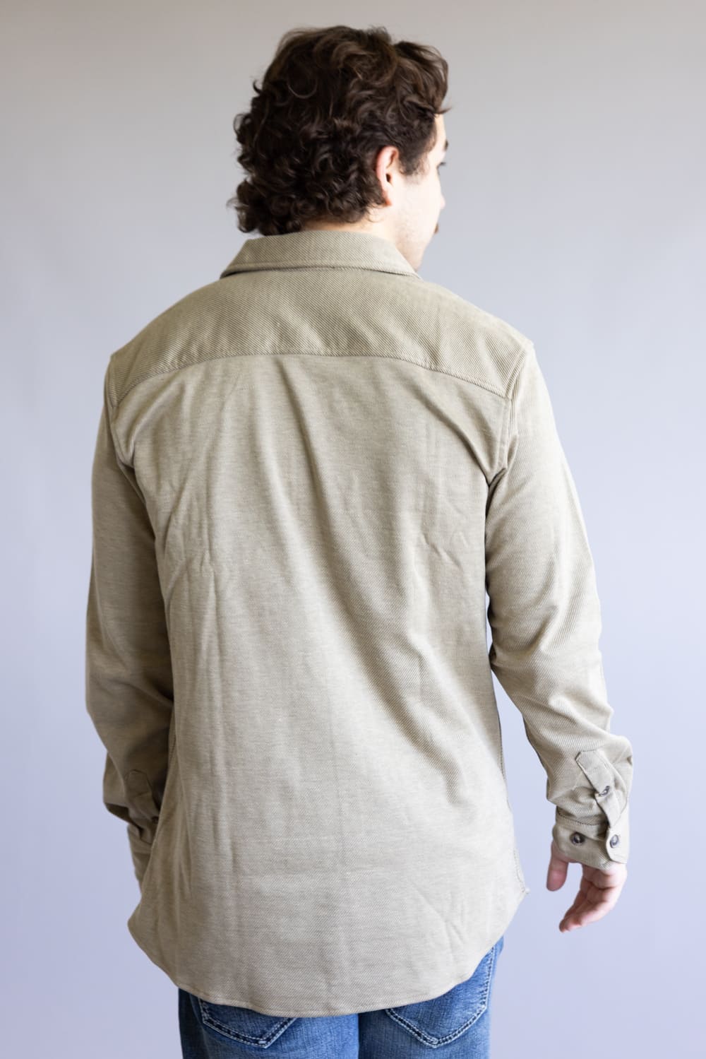 Diagonal Weave Shirt Jacket for Men in Golden Brown | XT8181GL-GOLDBROWN - Image 2