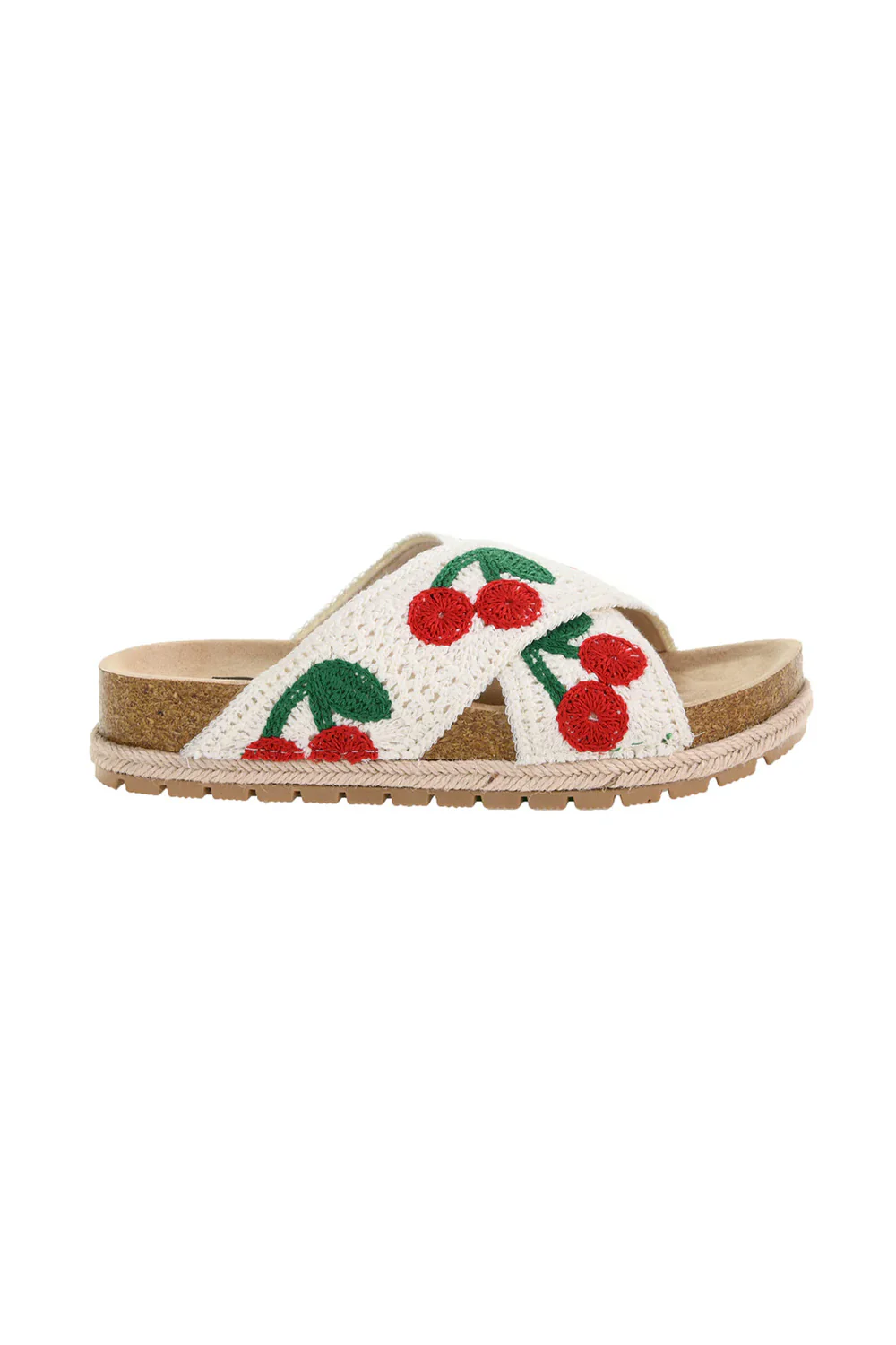 Dirty Laundry Tacoma Cherry Crochet Platform Sandals for Women in Red | TOWW-015 RED - Image 2