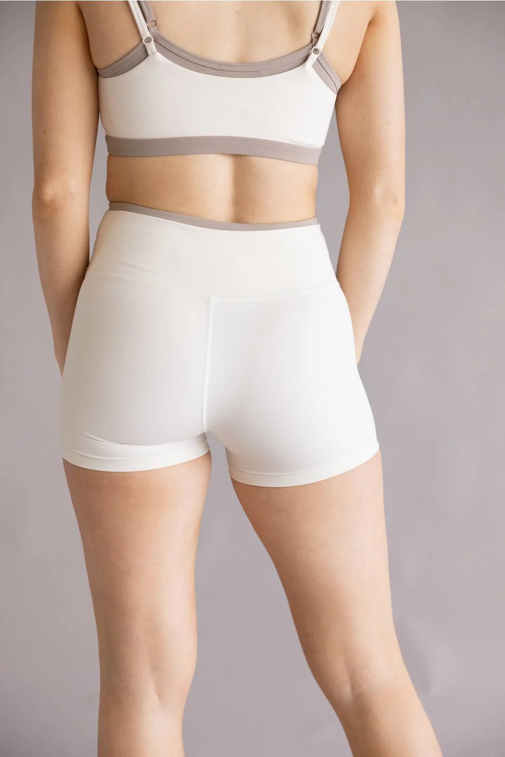 Double Layer Biker Shorts for Women in Cream Combo | YP70161-CREAMCOMBO - Image 3