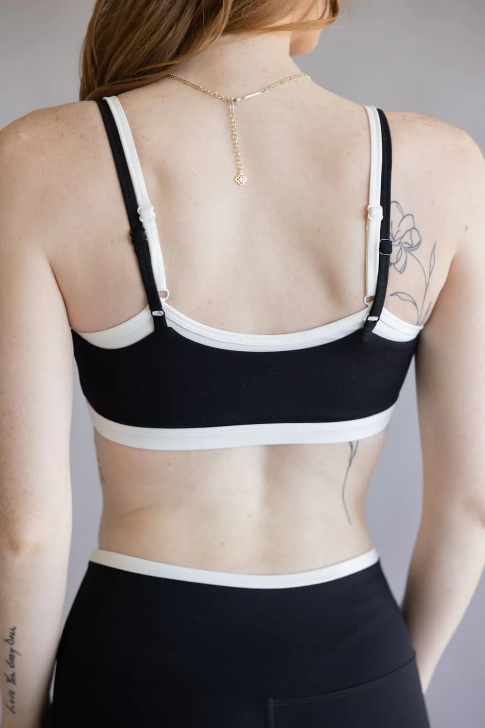 Double Layer Sports Bra for Women in Black/White | TP80238-BLACK - Image 5