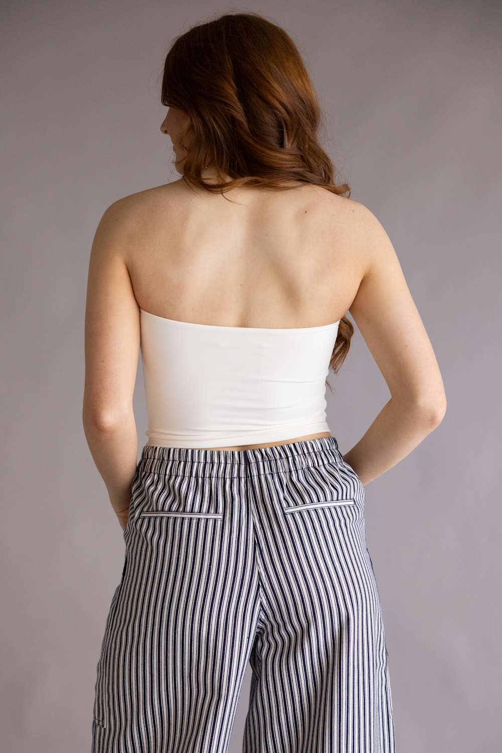 Double Layer Tube Top for Women in White | VERA-20T-WHITE - Image 3