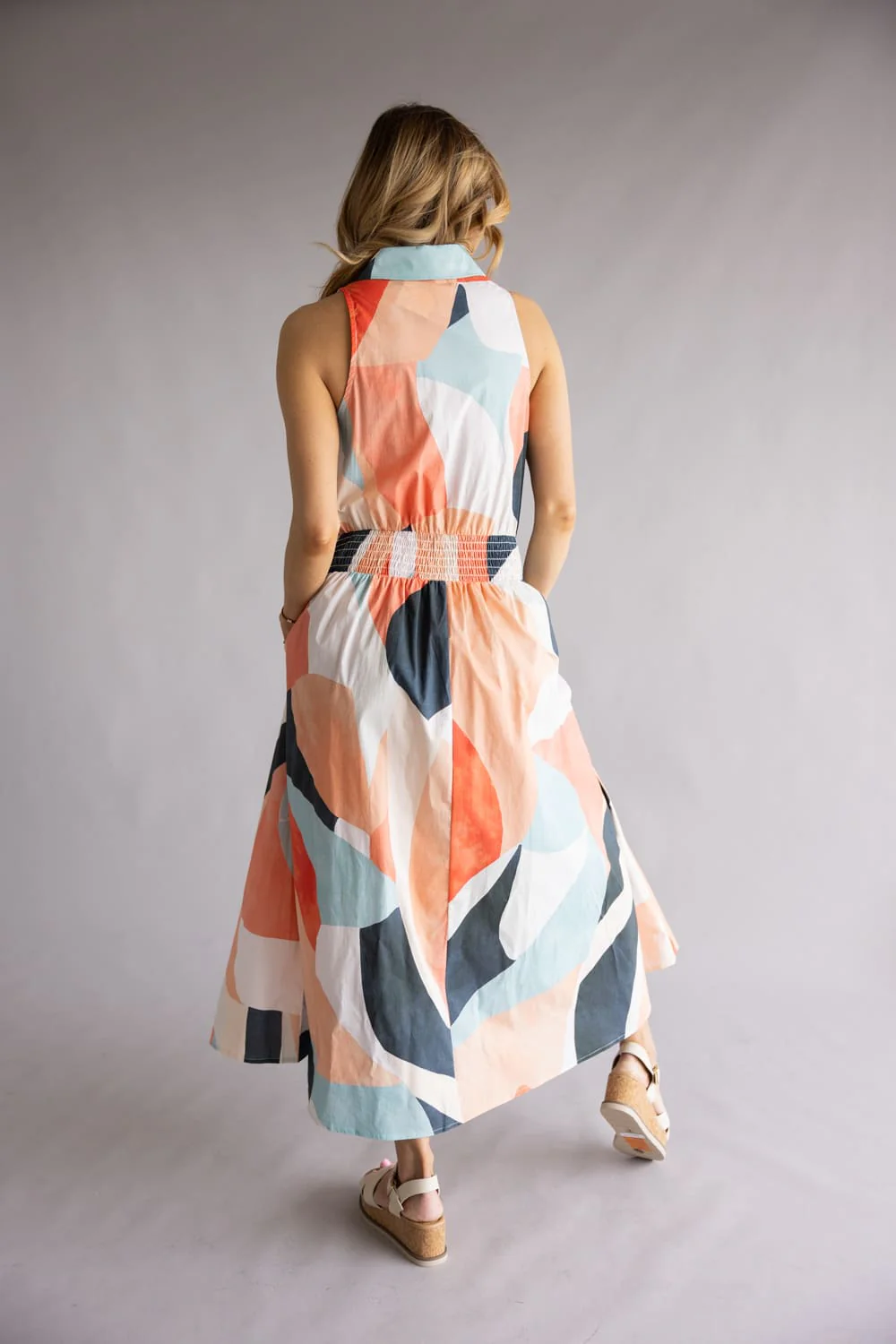 Elan Prism Printed Maxi Dress for Women in Multi | PLP50323-MUL - Image 3