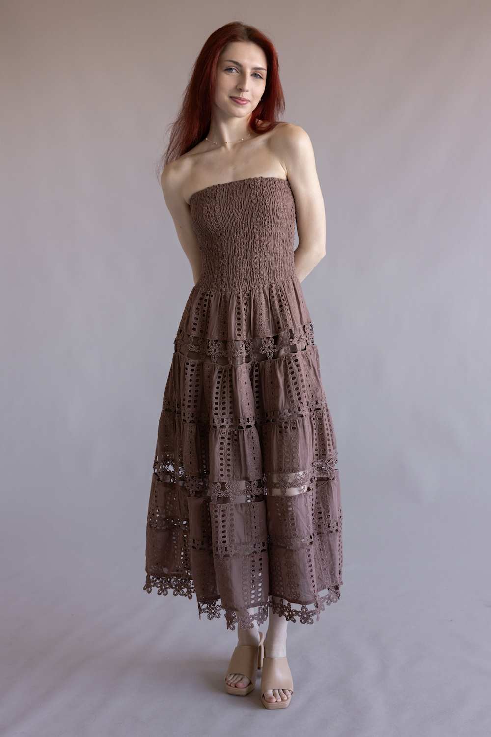 Strut & Bolt Eyelet Lace Strapless Dress for Women - Image 17