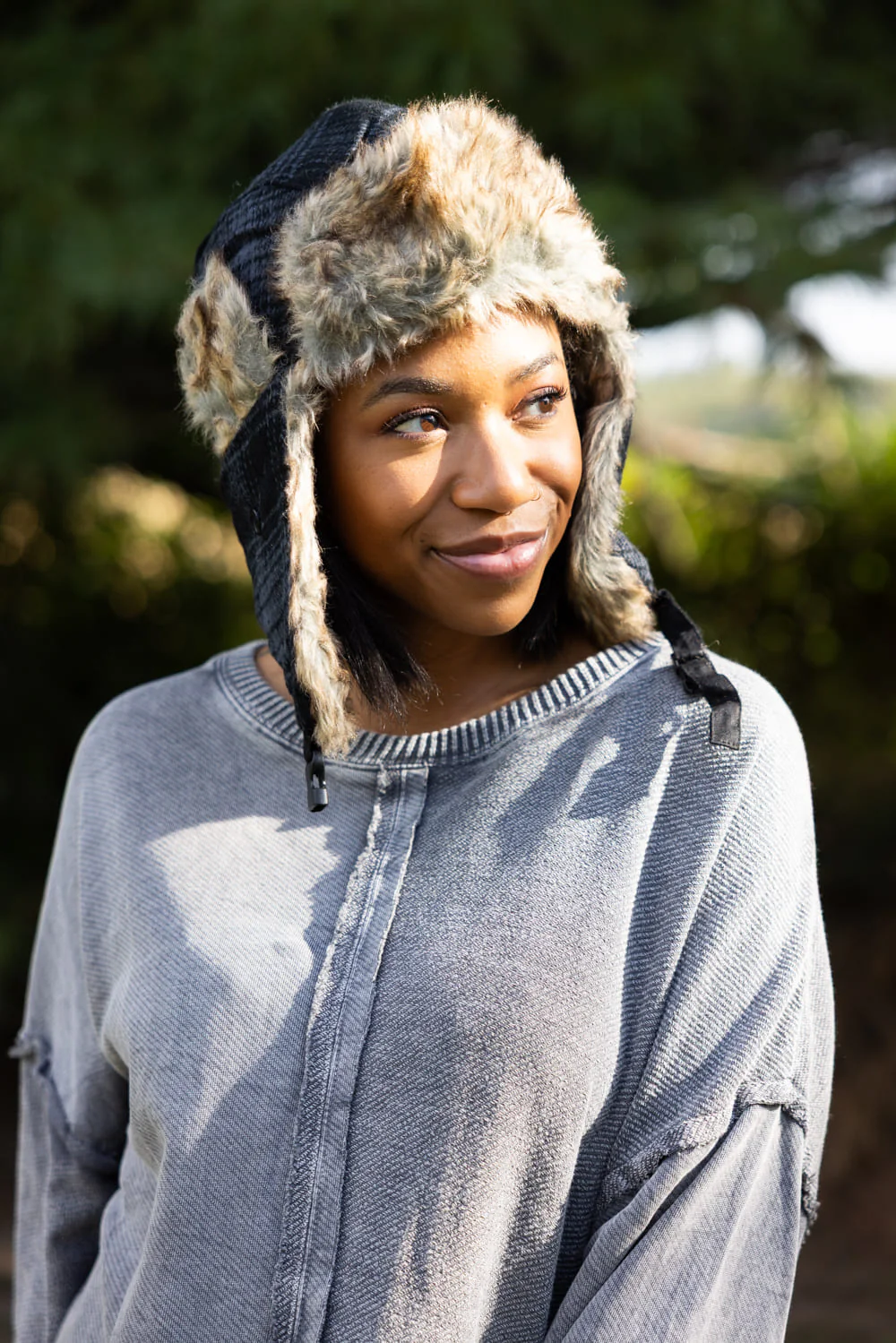 Faux Fur Trapper Hat for Women - Image 2
