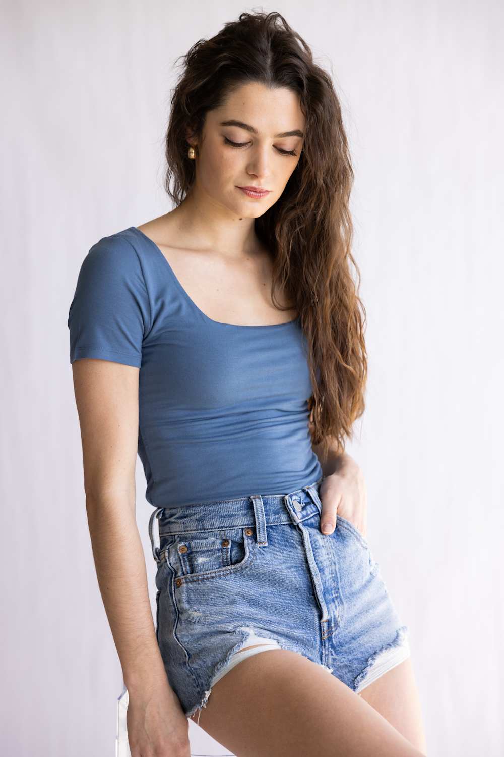Final Touch Double Layer Knit T-Shirt for Women - Image 4