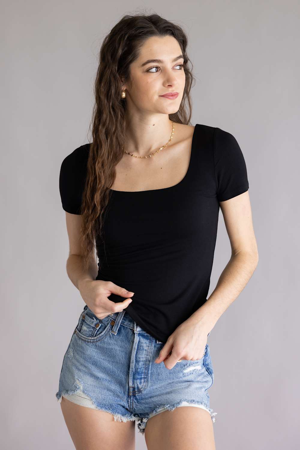 Final Touch Double Layer Knit T-Shirt for Women - Image 5