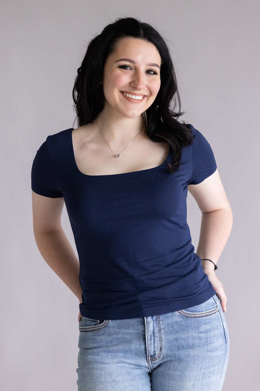 Final Touch Double Layer Knit T-Shirt for Women - Image 2