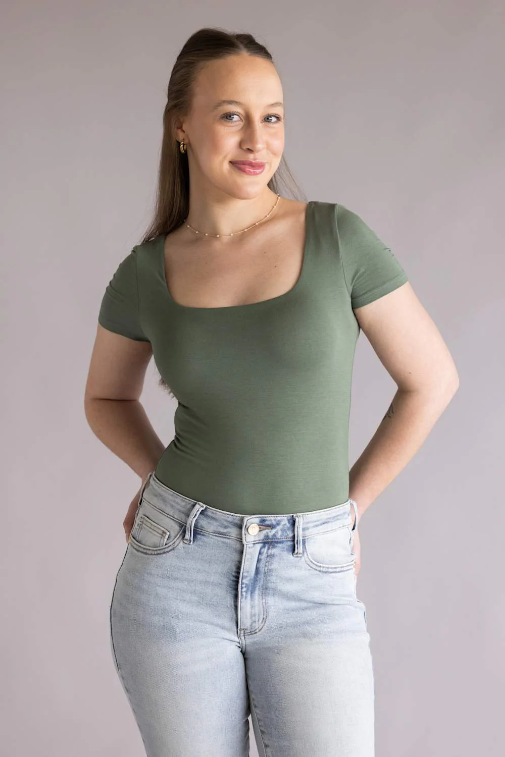 Final Touch Double Layer Knit T-Shirt for Women - Image 3