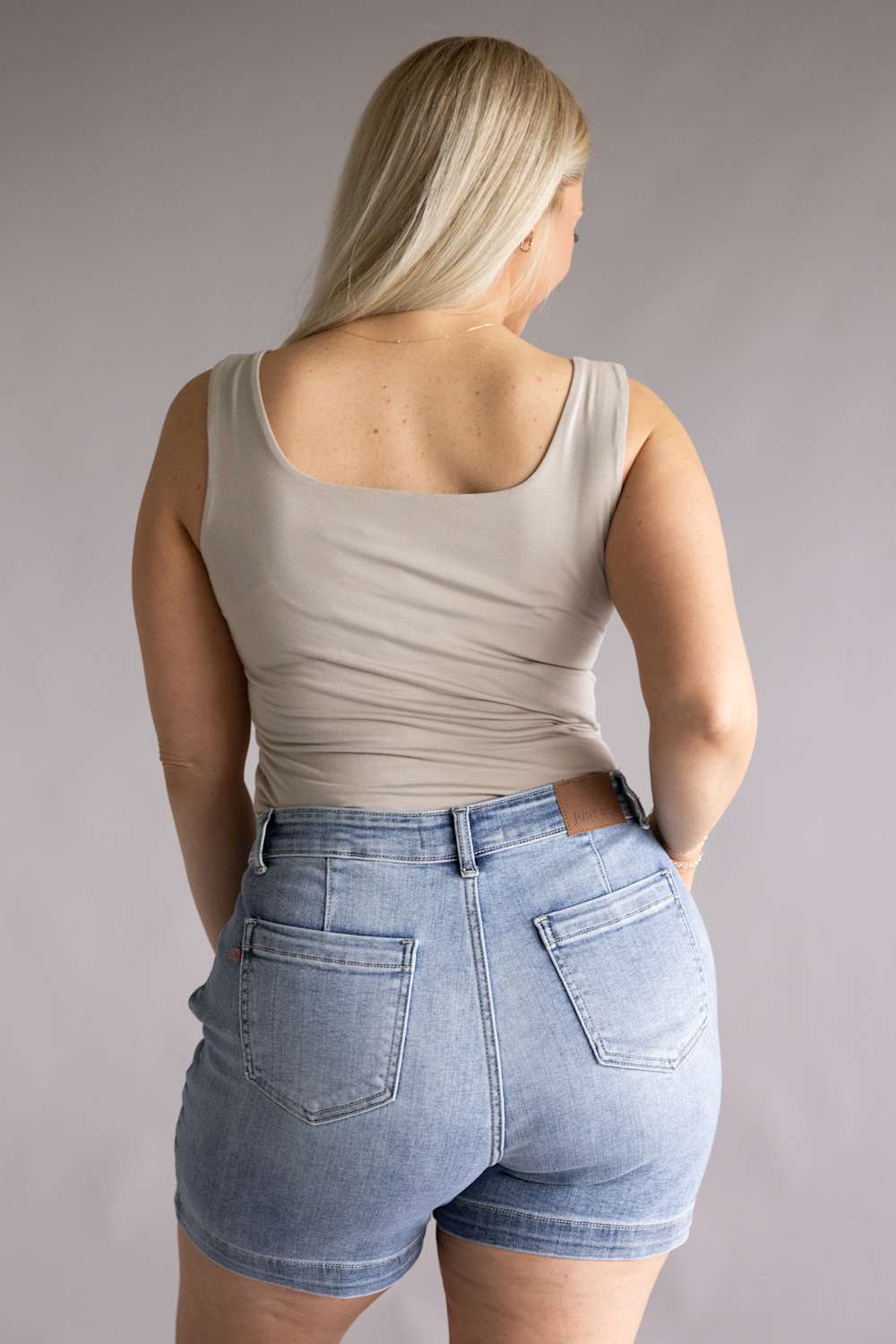 Final Touch Double Layer Tank Top for Women in Fog | VT16608-FOG - Image 4