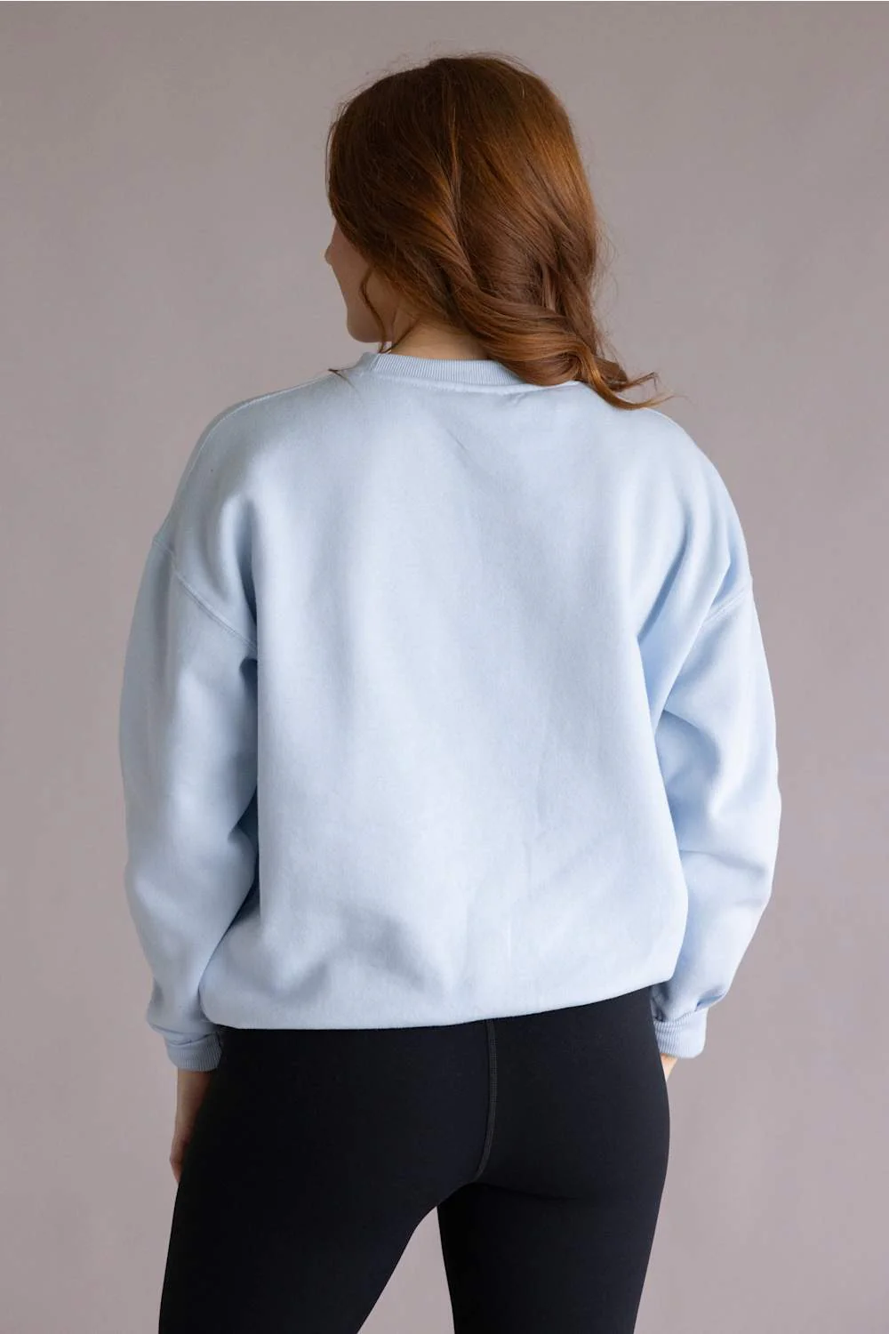 Fleece Crewneck for Women in Baby Blue | T050-BABY-BLUE - Image 2