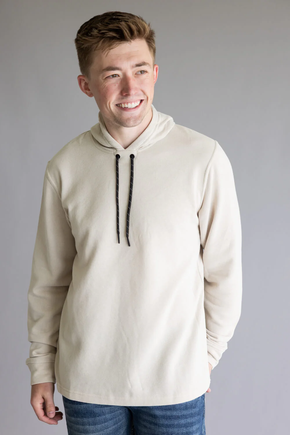 Fleece Lined Hoodie for Men in Haze | TT8115GL-HAZE - Image 2