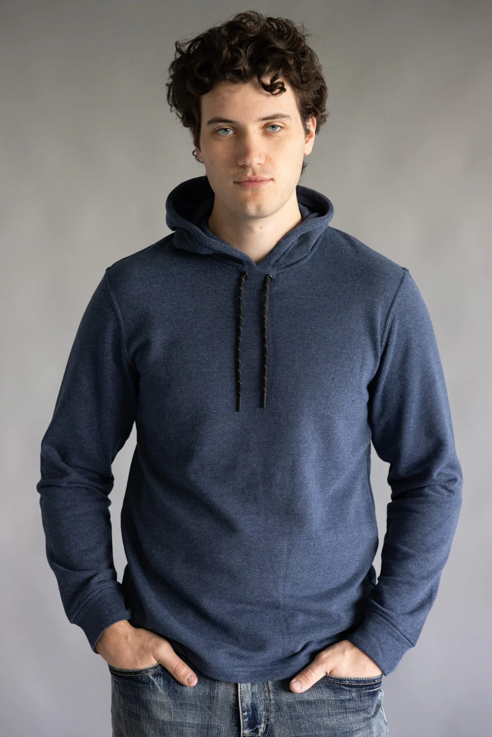 Fleece Lined Hoodie for Men in Navy | TT8115GL-NAVY - Image 5