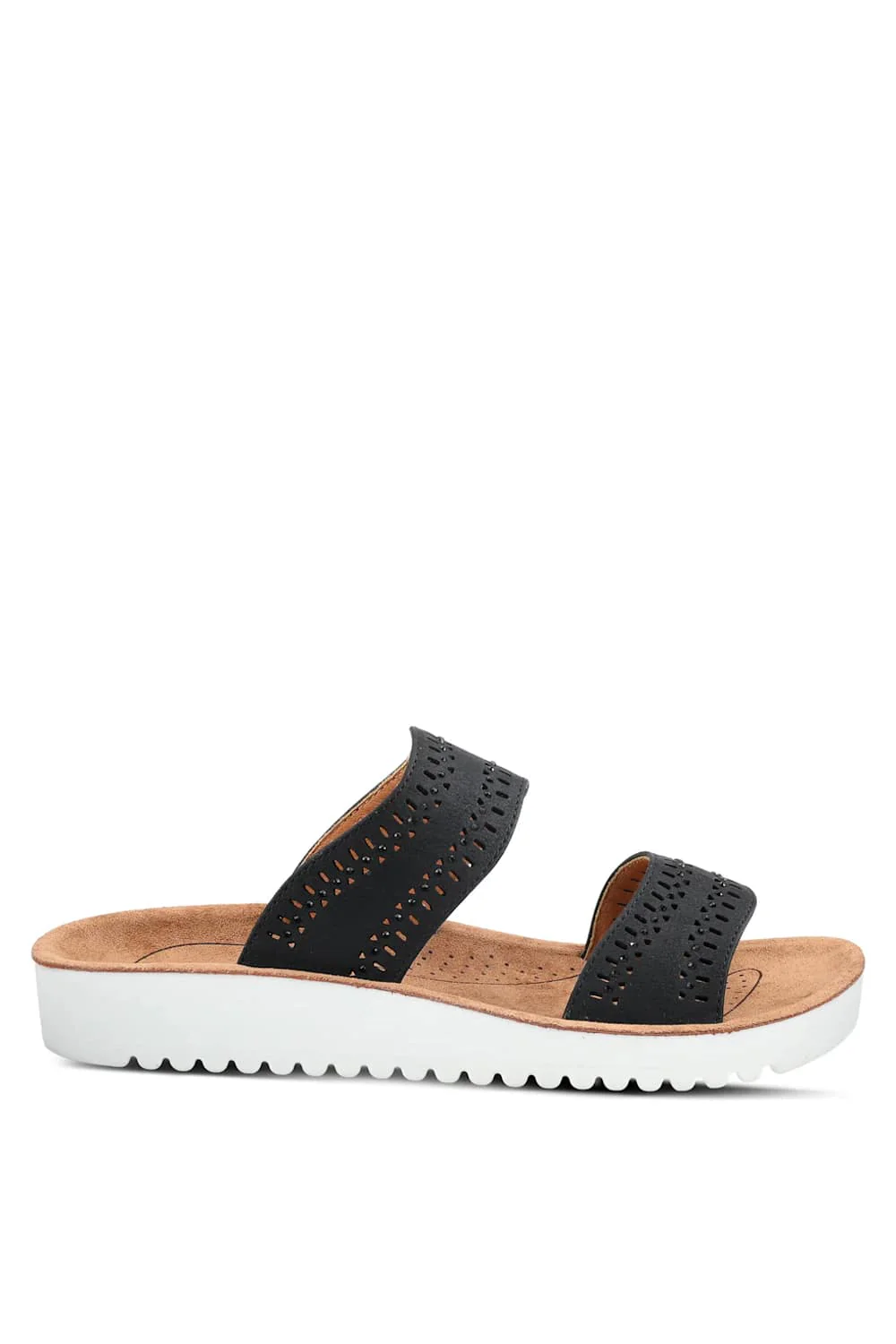 Flexus Bayshore 2 Band Sandals for Women in Black | BAYSHORE-B - Image 4