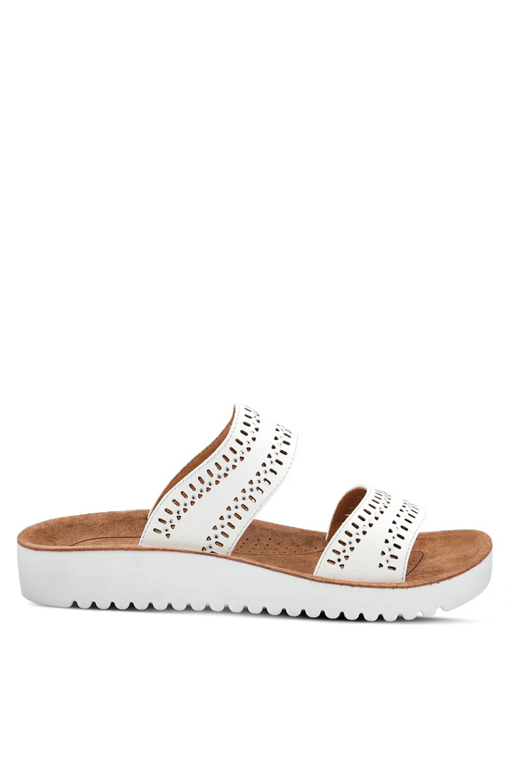 Flexus Bayshore 2 Band Sandals for Women in White | BAYSHORE-W - Image 2
