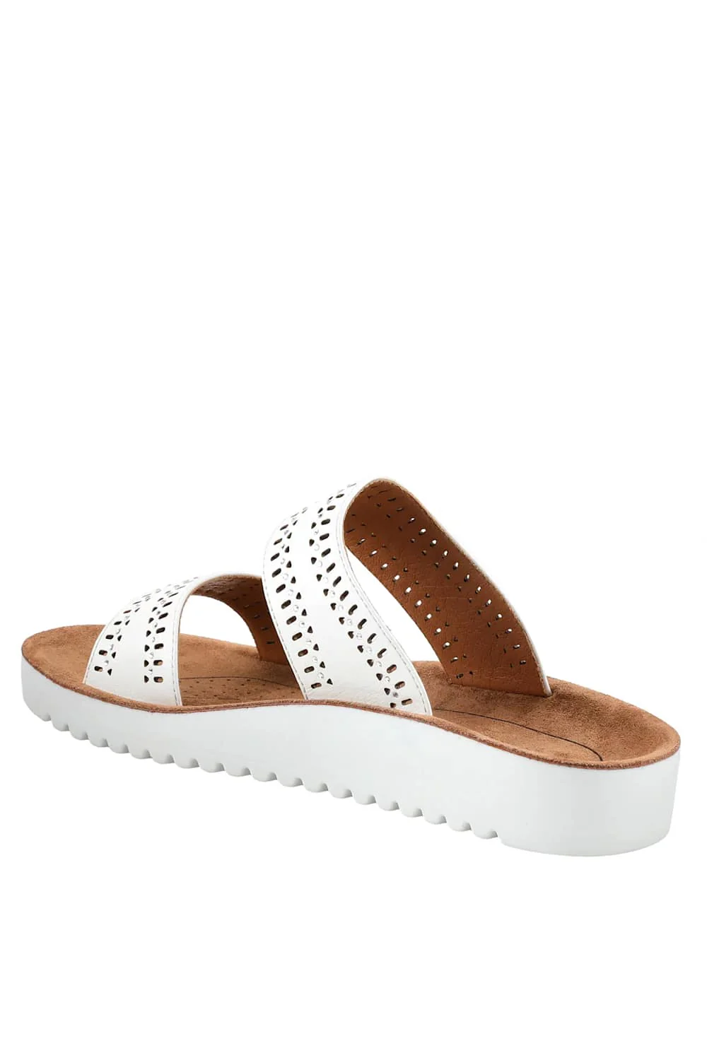 Flexus Bayshore 2 Band Sandals for Women in White | BAYSHORE-W - Image 3