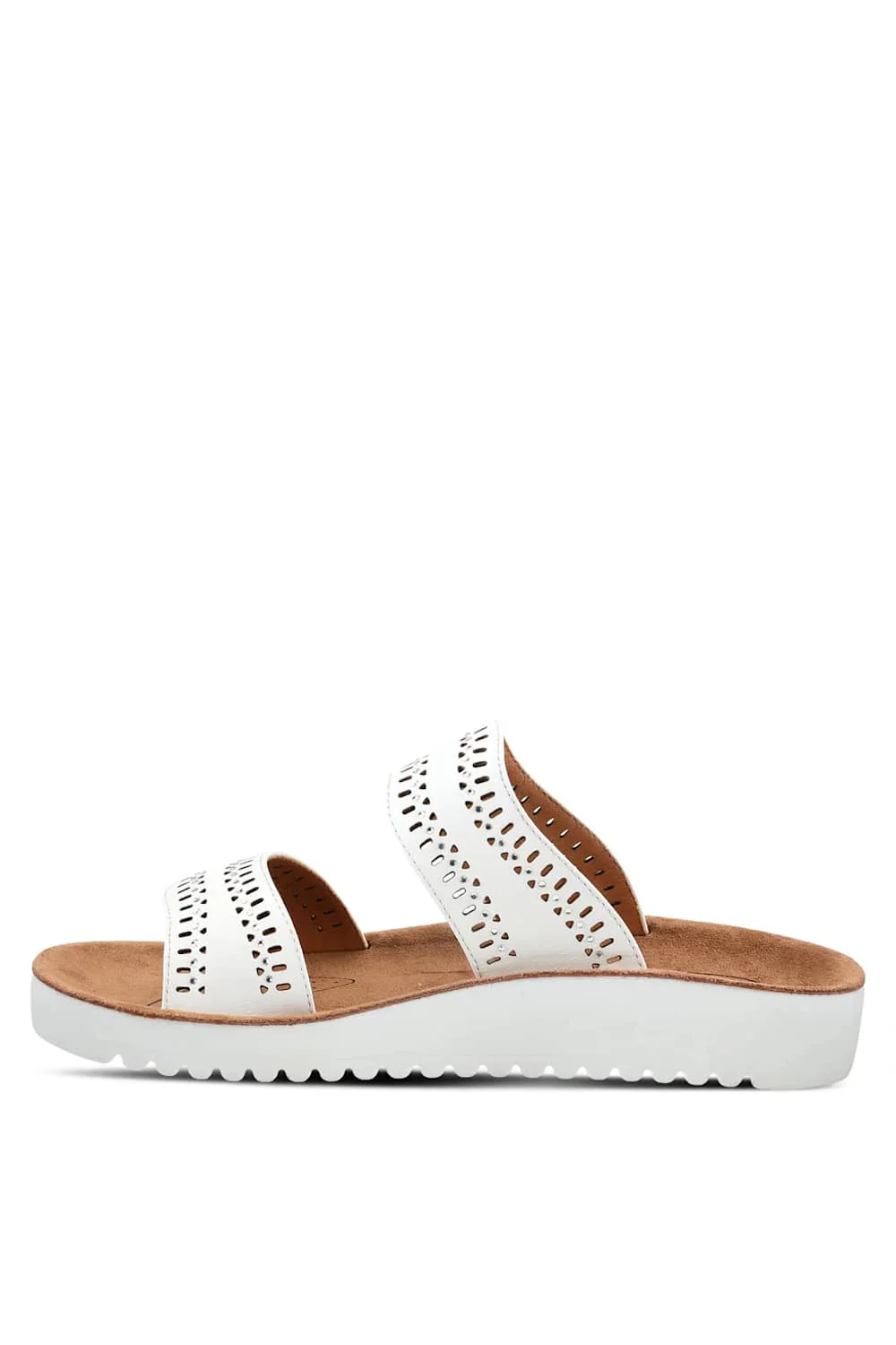 Flexus Bayshore 2 Band Sandals for Women in White | BAYSHORE-W - Image 4