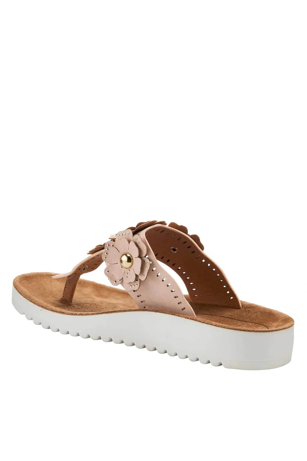Flexus Bayview Wedge Sandals for Women in Blush | BAYVIEW-BSH - Image 3